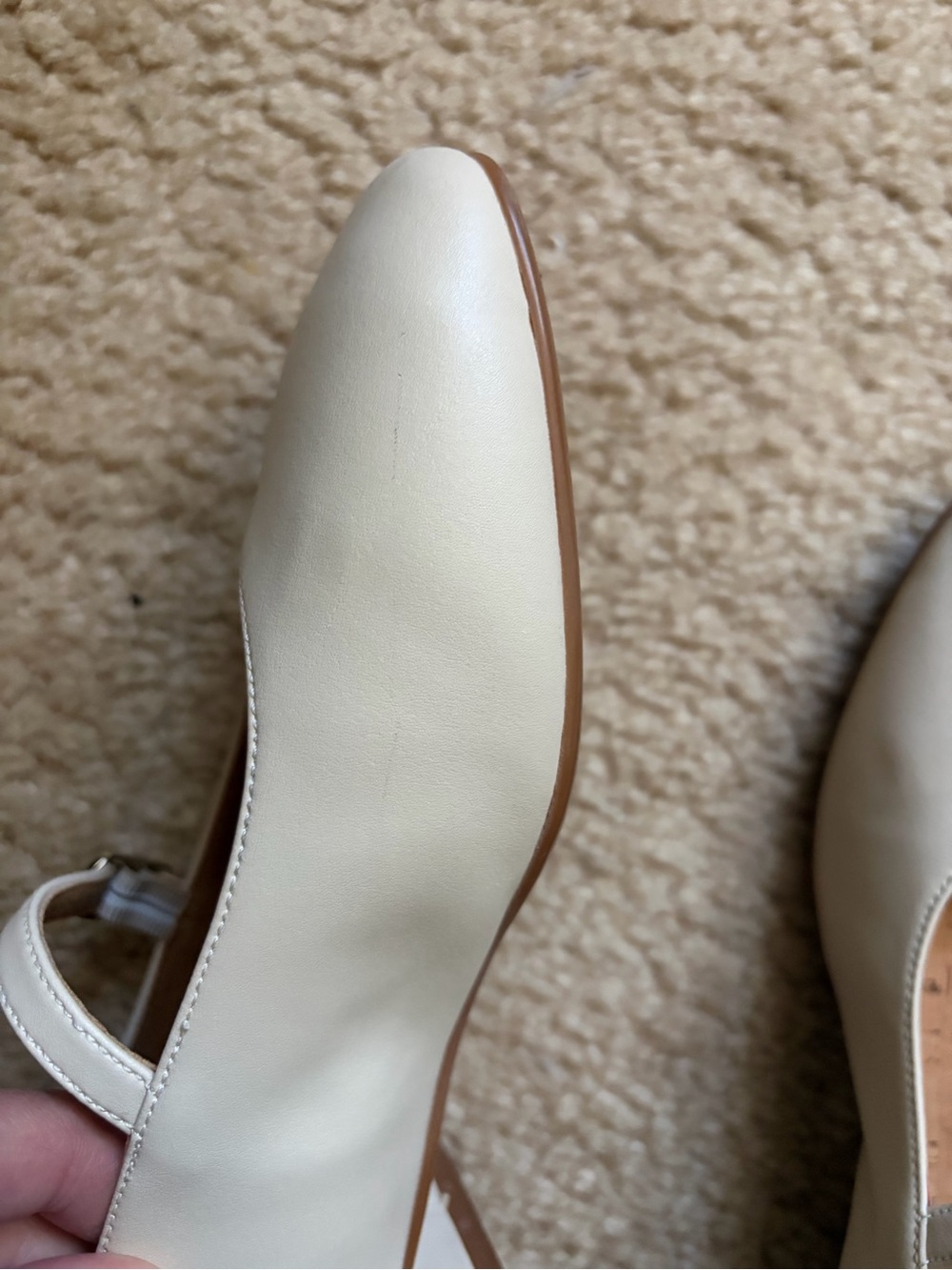 Bhava vegan leather ballet flats ivory UK 38 US 7.5 - 8 with bag - Picture 4 of 10